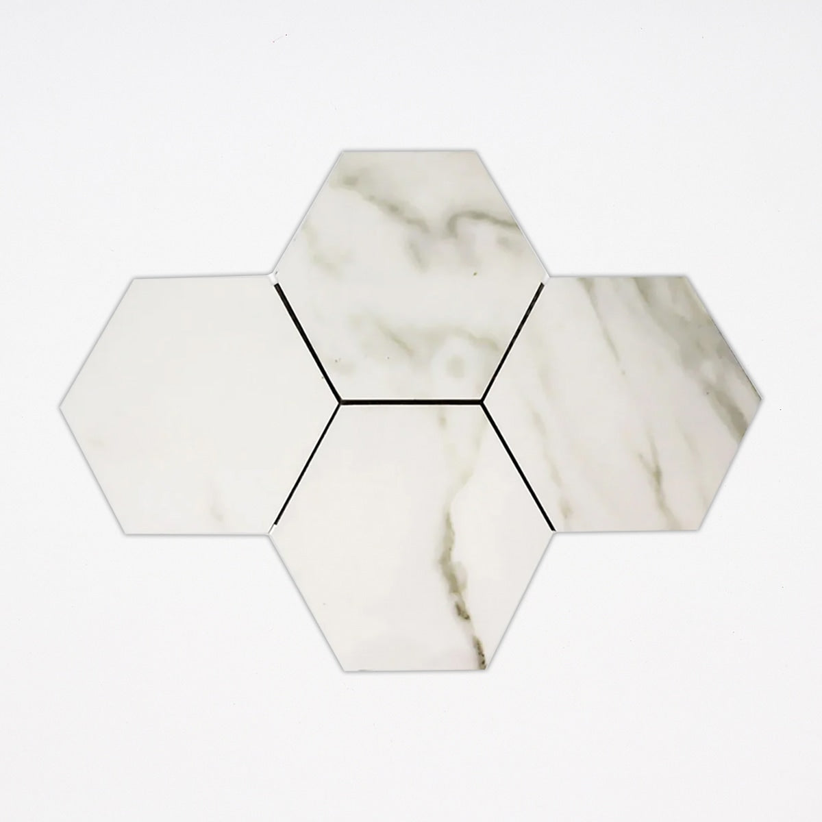Calacatta Gold Polished 6 Inch Hexagon Marble Mosaic