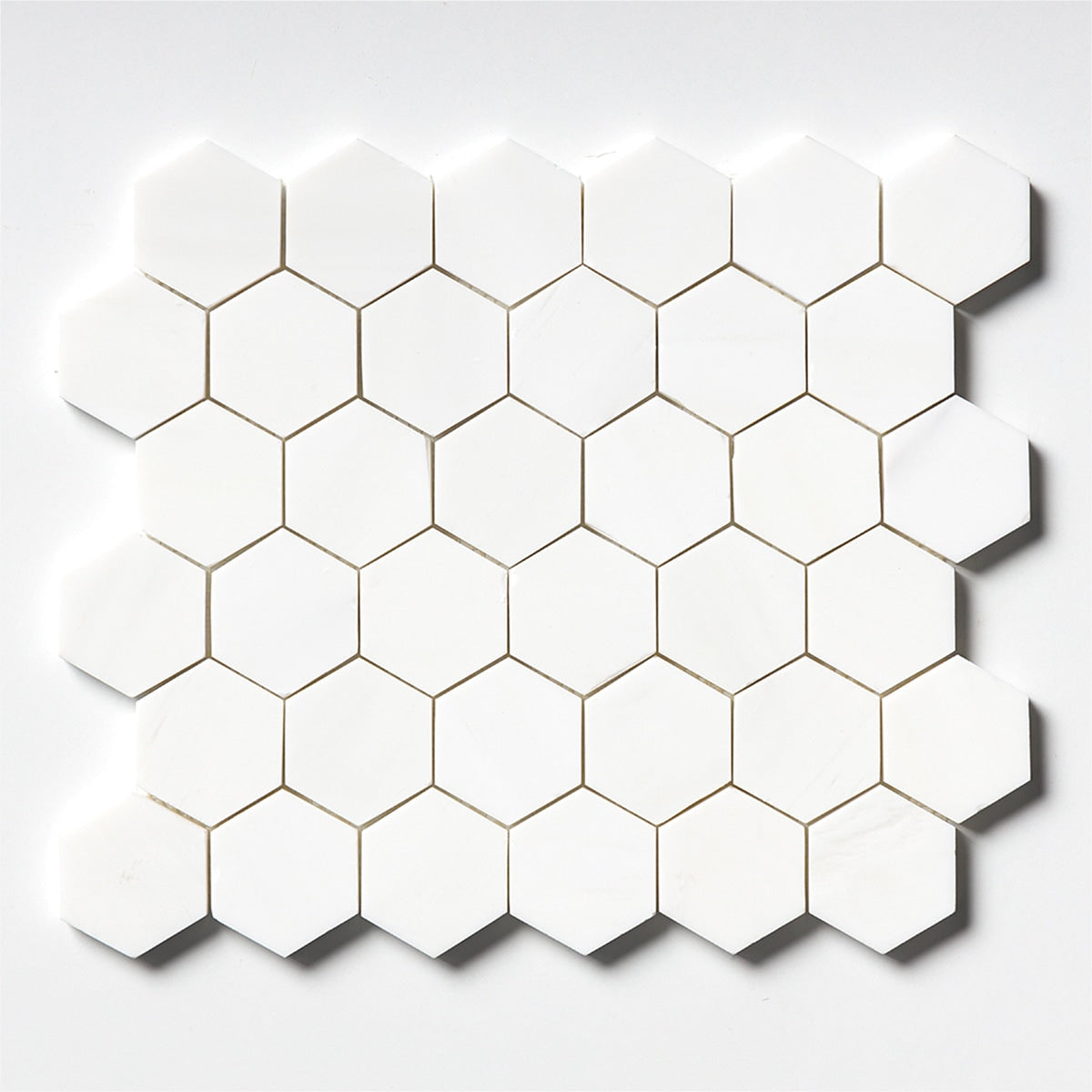 Bianco Dolomiti Polished 2 Inch Hexagon Marble Mosaic