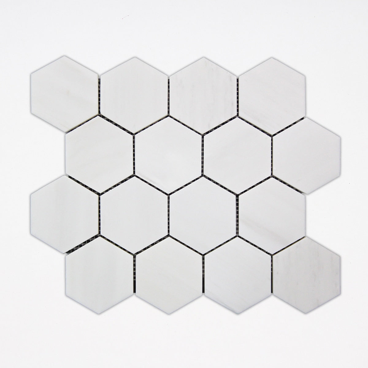 Bianco Dolomiti Polished 3 Inch Hexagon Marble Mosaic