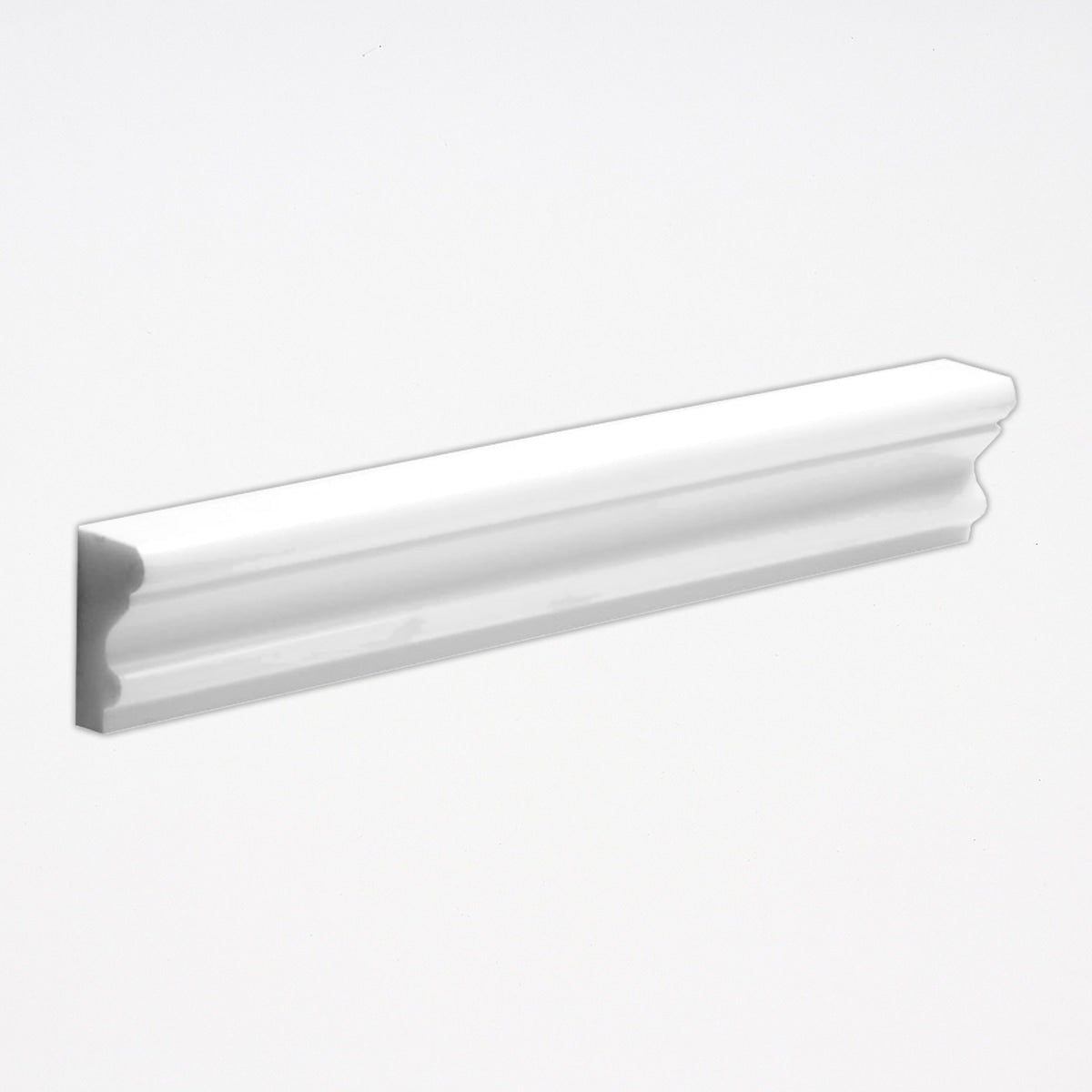 Bianco Dolomiti Honed Chair Rail Marble Molding