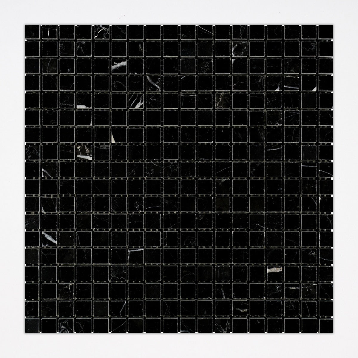 Nero Marquina Honed 5/8x5/8 Marble Mosaic