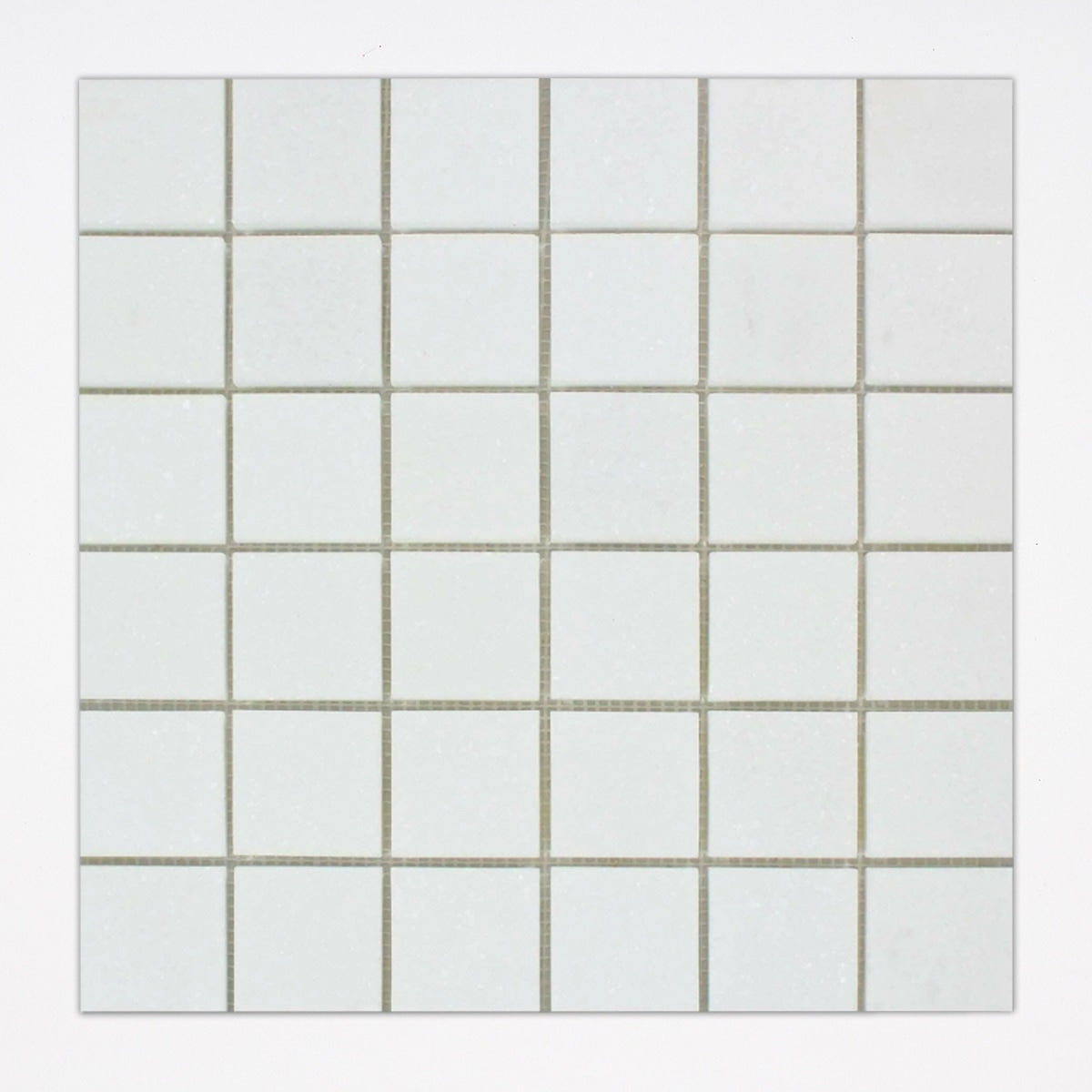 Thassos Polished 2x2 Square Marble Mosaic