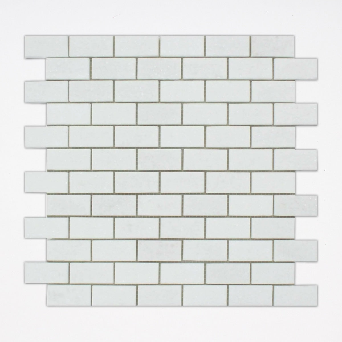 Thassos Honed 1x2 Brick Marble Mosaic