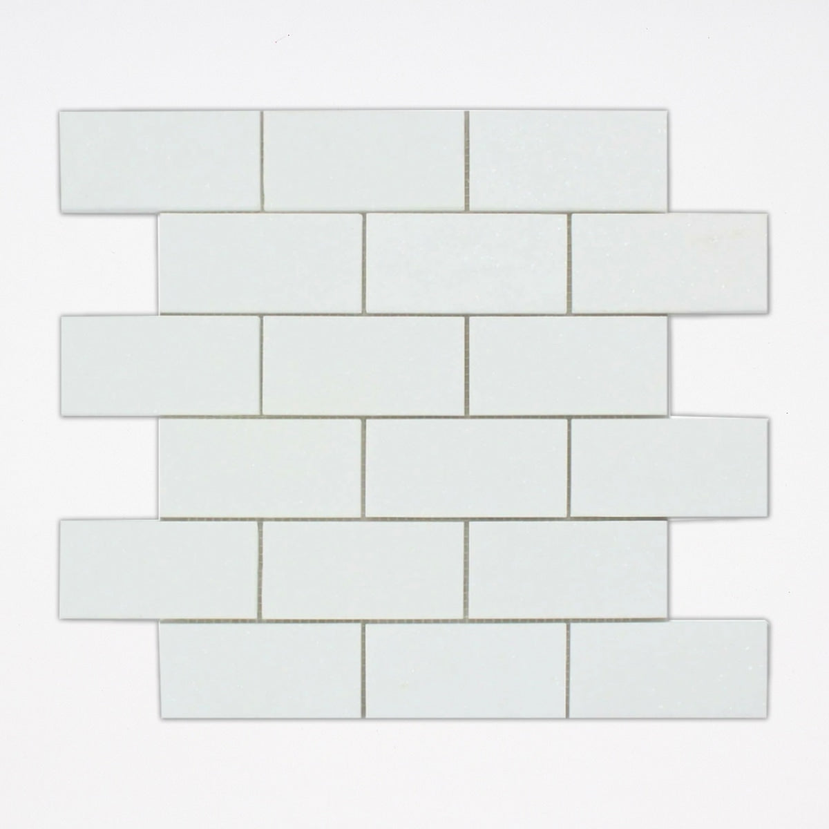 Thassos Honed 2x4 Brick Marble Mosaic