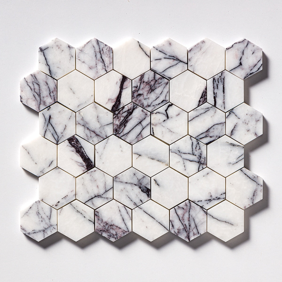 Lilac Honed 2 Inch Hexagon Marble Mosaic