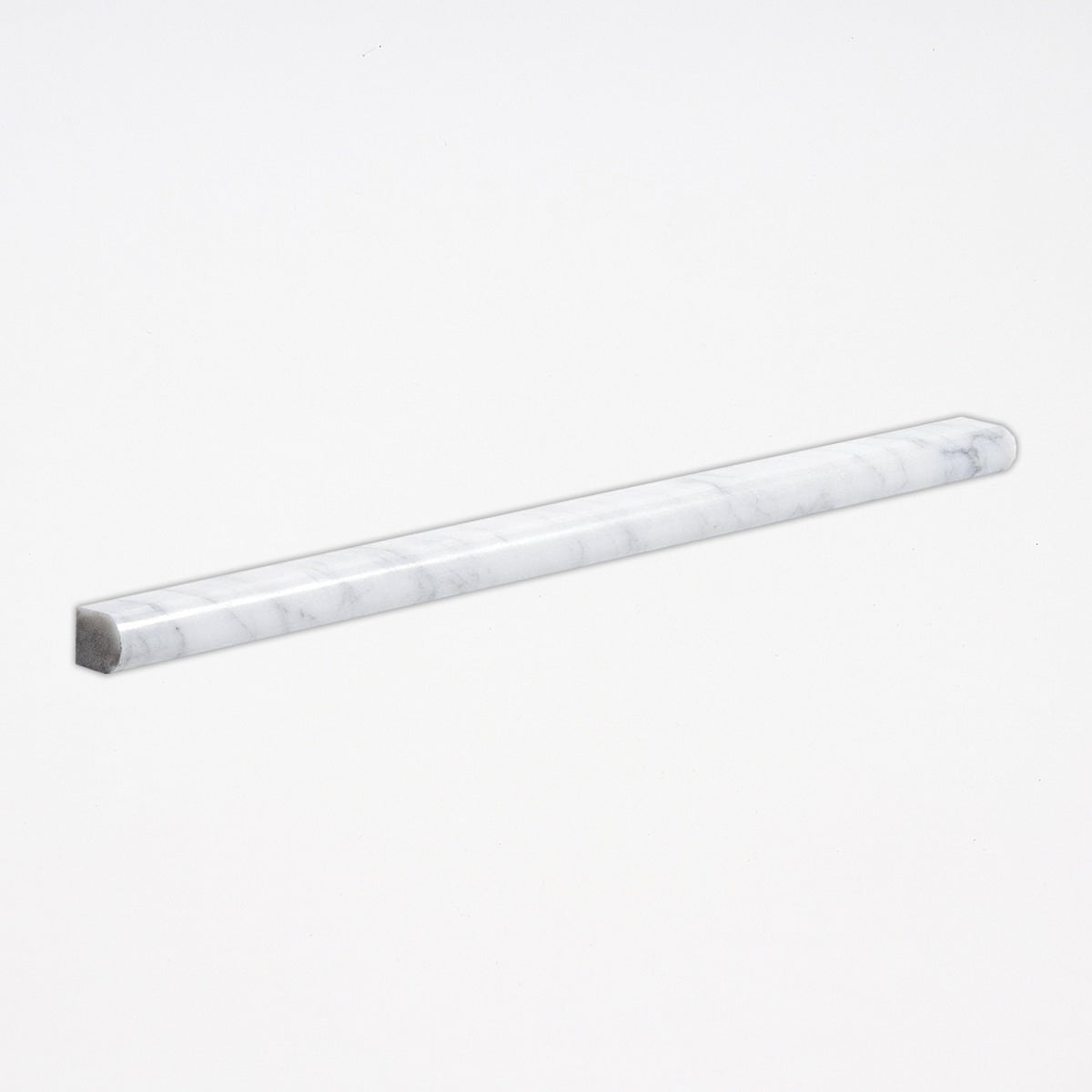 White Carrara Polished Pencil Liner Marble Molding