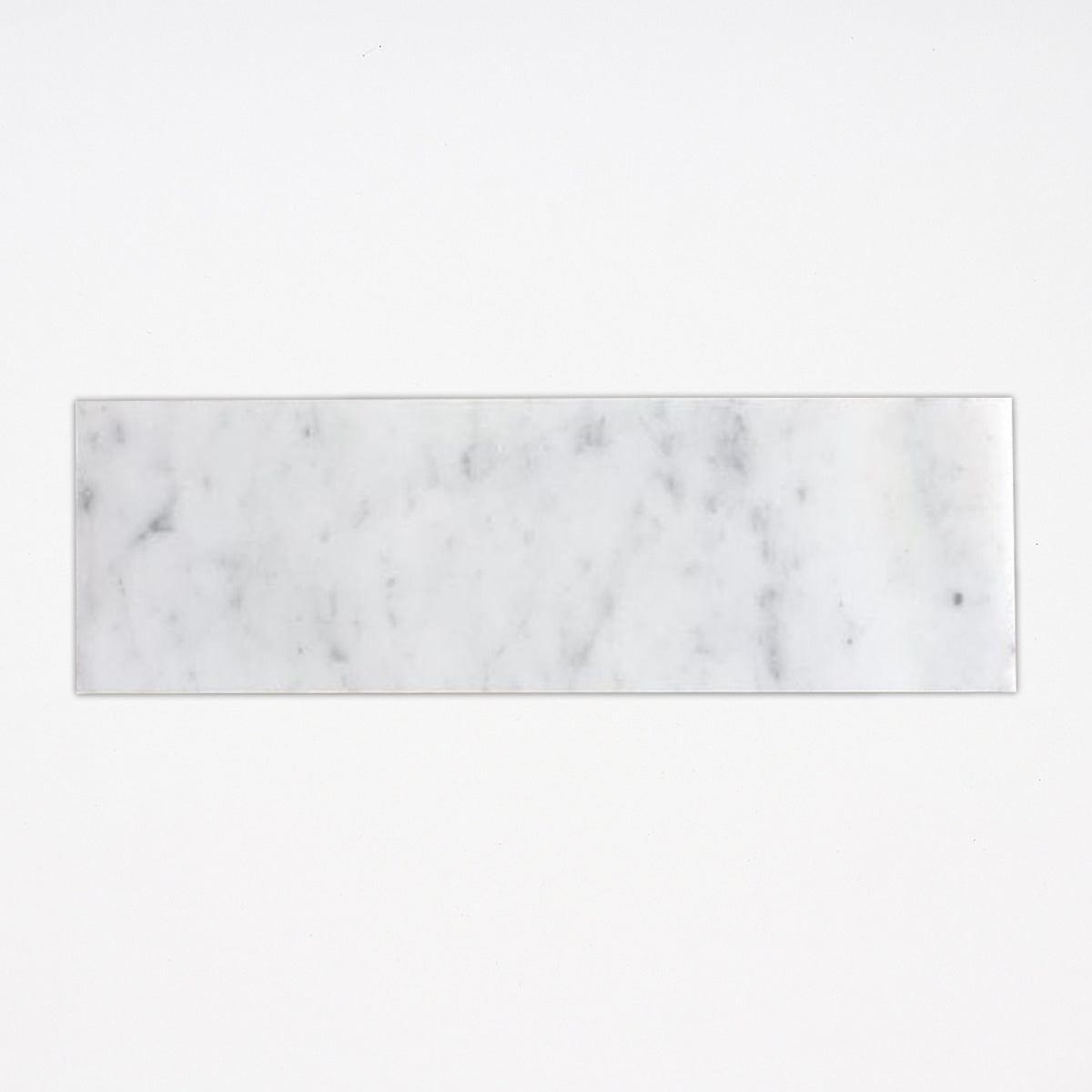 White Carrara Polished 3x9 Marble Tile