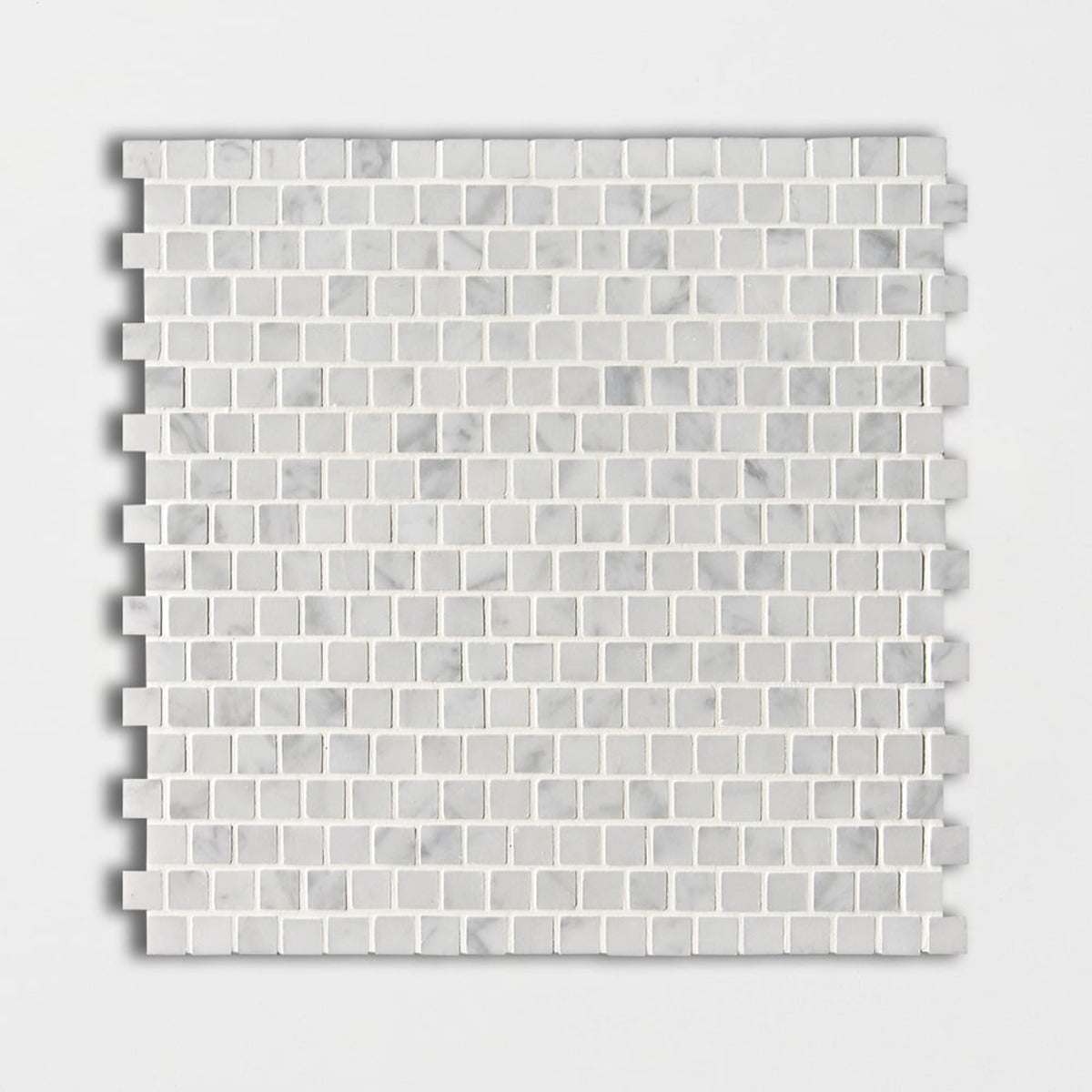 White Carrara Honed 5/8x5/8 Marble Mosaic
